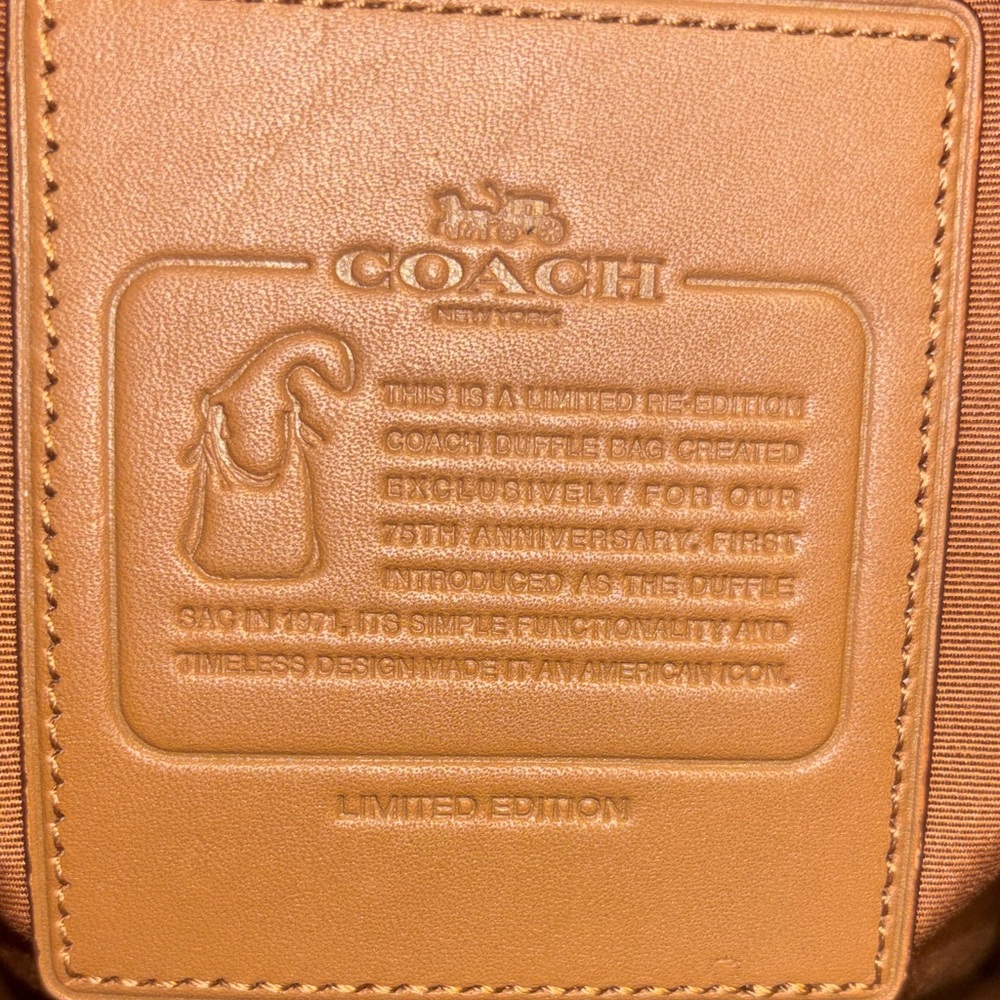 Coach Ltd. Re-Edition Duffel Bag 75th Anniversary - Picture 7 of 11